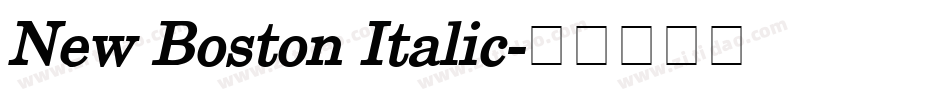 New Boston Italic字体转换